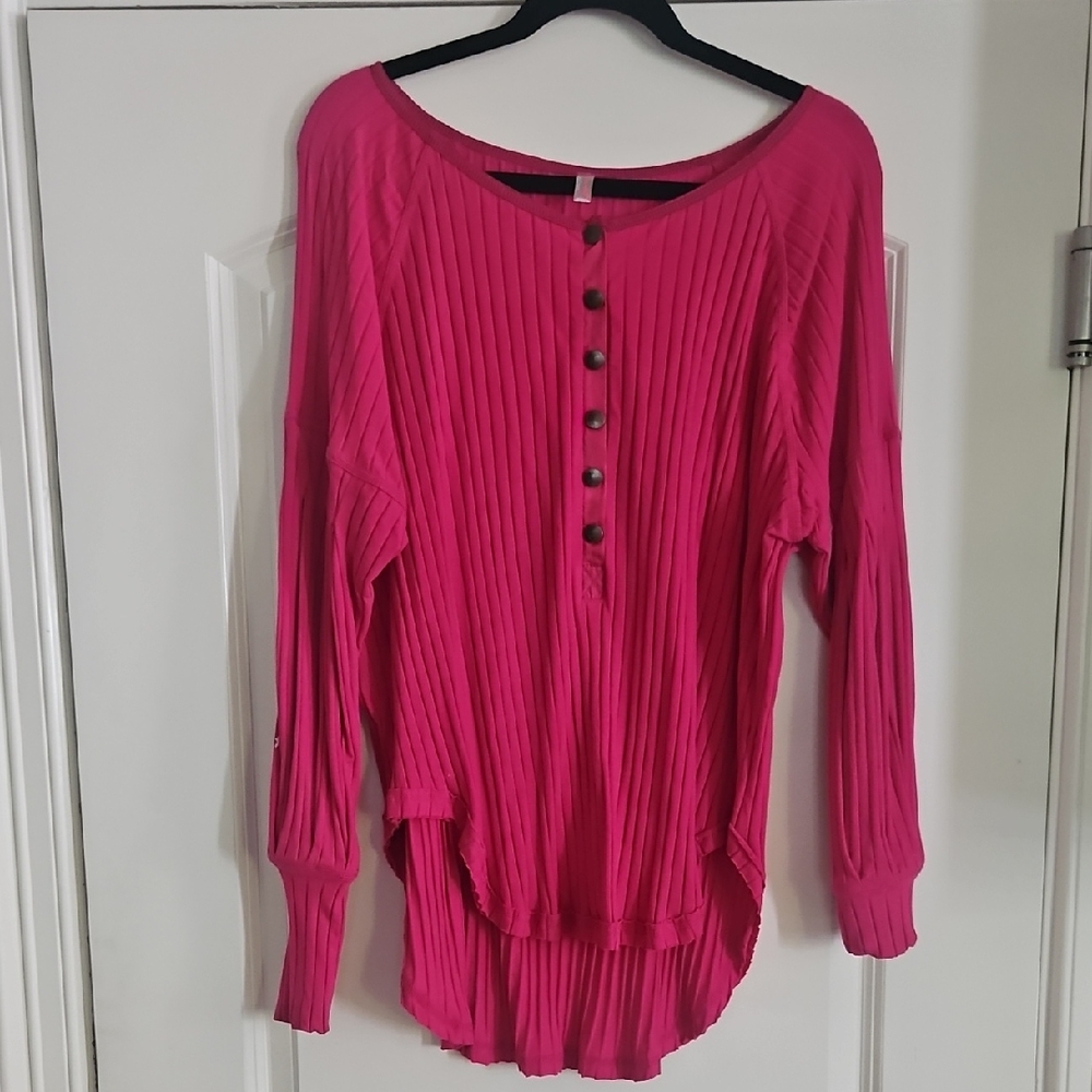 FP Movement by Free People Fuchsia Long Sleeve Top